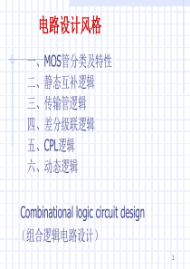 第3讲电路设计风格