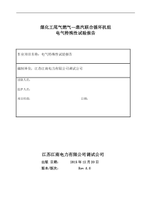 电气特殊性试验报告