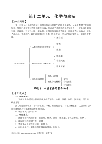 第十二单元化学与生活复习学案