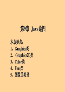 第十二章java教程 Java绘图