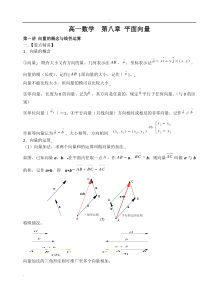 高一数学平面向量知识点及典型例题解析