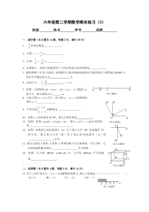 沪教版六年级下数学期末复习试卷及答案(3)