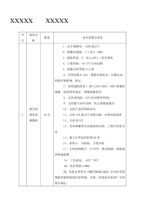 监控技术参数说明