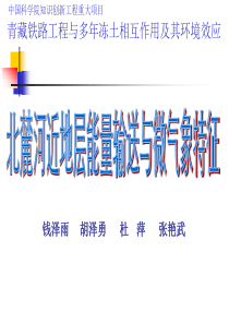 青藏铁路工程与多年冻土相互作用及其环境效应