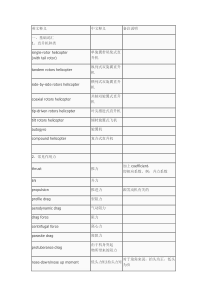 直升机英语词汇