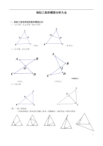 相似三角形模型分析大全