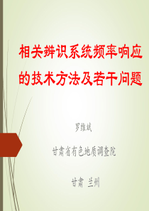 相关辨识系统频率响应的方法技术