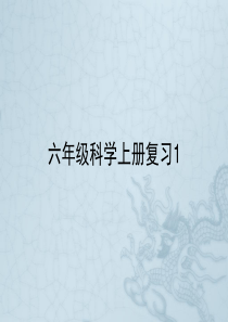 教科版科学六年级上册期末总复习分解