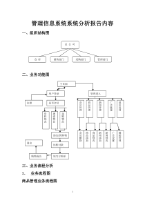 管理信息系统系统分析报告内容