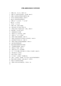 石嘴山城镇体系规划已有资料清单