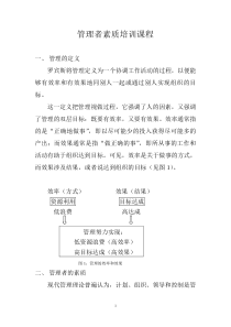 管理者素质培训课程