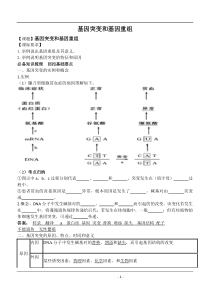 精品学案高三生物一轮复习基因突变和基因重组(人教版必修二)