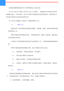 索雷轴类磨损修复技术与多种轴修复工艺的比较