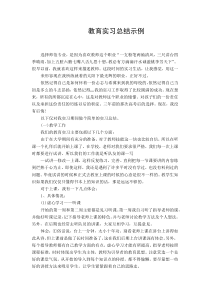 【精品参考范文】(实习总结)教育实习总结示例-可编辑修改