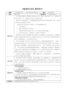 物质的分类教学设计1