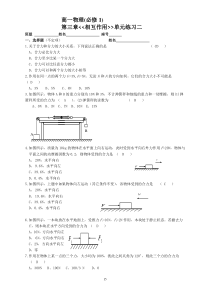 第三章相互作用单元练习题二(新课标人教版有答案)