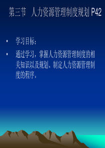 第三节人力资源管理制度规划