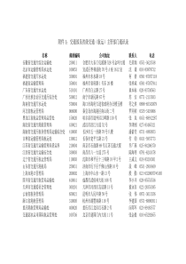 1交通部及省级交通（航运）主管部门通讯录-附件1：交通部