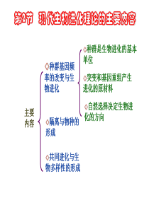 现代生物进化理论的主要内容ppt.