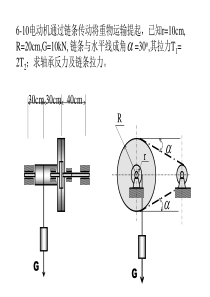 6-10电动机通过链条传动将重物运输提起