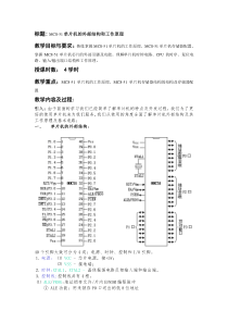 第2讲MCS-51单片机外部结构和工作原理