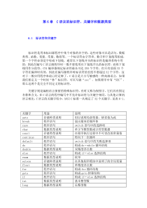 第6章C语言的标识符关键字和数据类型