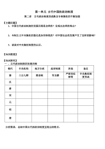 第一单元中央集权制度的发展演变