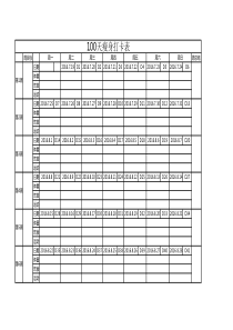 100天减肥瘦身打卡表