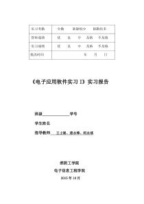 电子应用软件实习报告