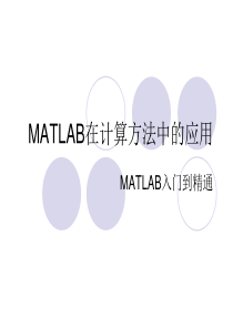 第七讲MATLAB在计算方法中的应用