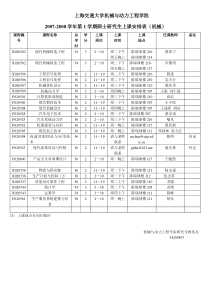 上海交通大学研究生教学安排和上课时间表