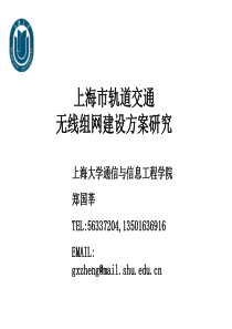 上海市轨道交通无线组网建设方案研究