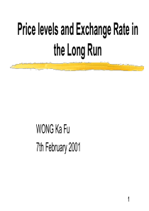 andExchangeRateintheLongRun(国际金融(香港