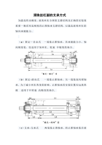 滚珠丝杠副的轴承支承方式