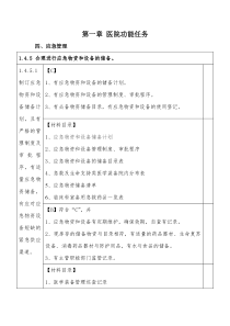 1.4.5医院应急物资和设备储备计划