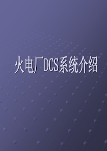 火电厂DCS系统介绍