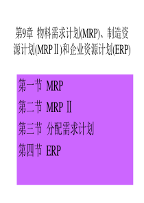 ch9物料需求计划ppt-上海金融学院-课程与考试中心