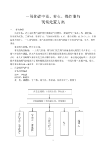 煤气泄漏中毒着火爆炸事故现场处置方案