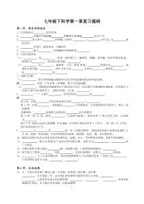 七年级下册科学知识点汇总复习填空背诵-2013新浙教版