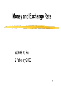 MoneyandExchangeRate(国际金融-香港大学,WONGKaFu)