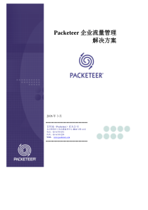 Packeteer关于建行网络优化战略的建议书