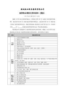 物业承接查验移交清单