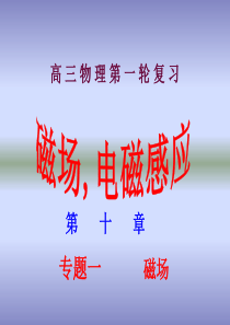 物理总复习磁场学.