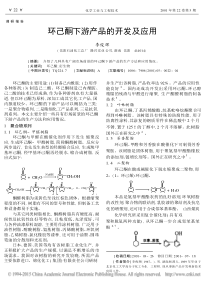 环己酮下游产品的开发及应用