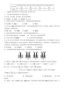 人教版高二化学上学期期末试卷(附答案)