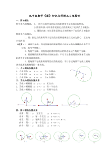 九年级数学圆单元知识点总结及习题练习教师版