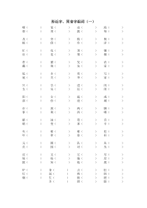 部编版二年级上册形近字、同音字组词练习