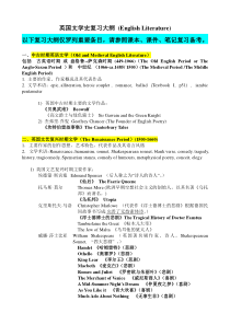 英国文学人物作品(英语专业必备)