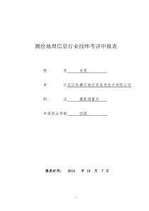 测绘地理信息行业技师考评申报表-皮星