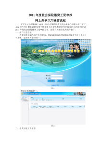 XXXX年度社会保险缴费工资申报网上办事大厅操作流程(1)